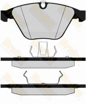 BRAKE ENGINEERING pa1505 -  Комплект тормозных колодок, дисковый тормоз